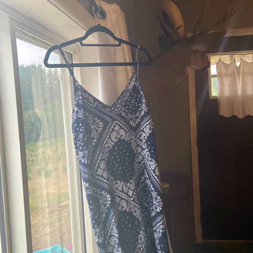 Paisley dress dark navy